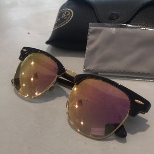 Authentic ray ban glasses pink tinted